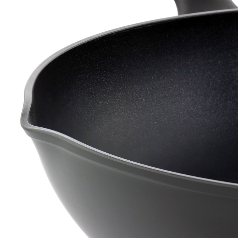 4.1 Quart Aluminum Nonstick Wok in Black