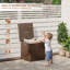 Boîte de rangement extérieure imperméable de 28 gallons, boîte de rangement de terrasse pour la livraison de colis, boîte de terrasse verrouillable en résine, petit contenant carré pour coussins de meubles, outils de jardin, accessoires de piscine