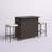 Avacyn 3 Piece Seating Group with CushionsHeight Table with Glass Table Top Storage Shelves 2 Bar Stools-676187899