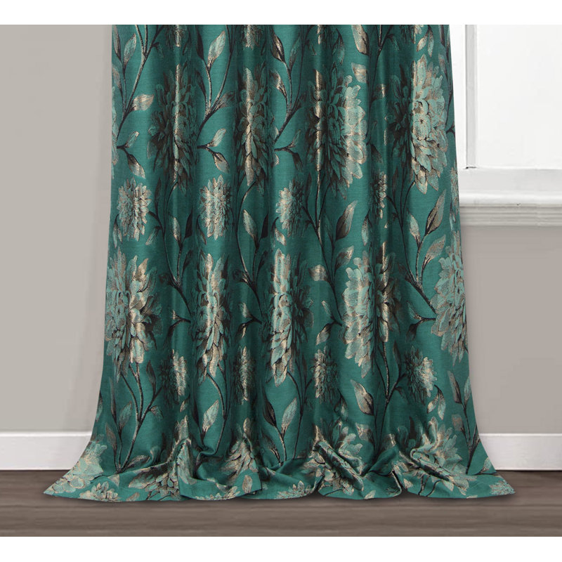 Amridean Fully Lined Eyelet Curtains, Green, 229 W x 229 D cm