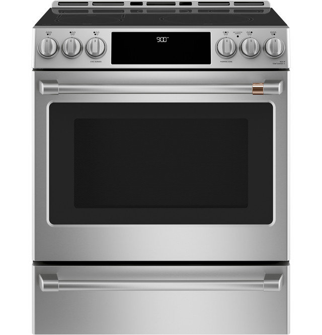 Café 30" 5.7 cu. ft. Slide-in Electric Range with Induction Cooktop