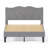 Full Size Modern Platform Bed Frame With Upholstered Headboard And Wooden Slats