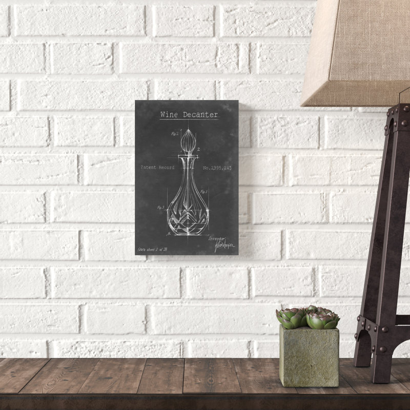 «Barware Blueprint VIII» par Ethan Harper, reproduction d'art sur toile, H 12 po x l 8 po, Toile tendue