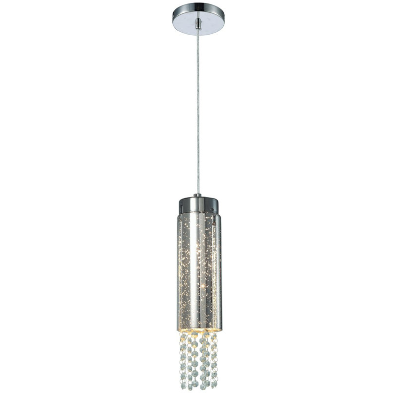 Moonlight 1 - Light Silver Cylinder Pendant