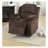 Motion Recliner Chair 1Pc Rocker Recliner Couch Living Room Furniture Chocolate Padded Suede Metal Reclining
