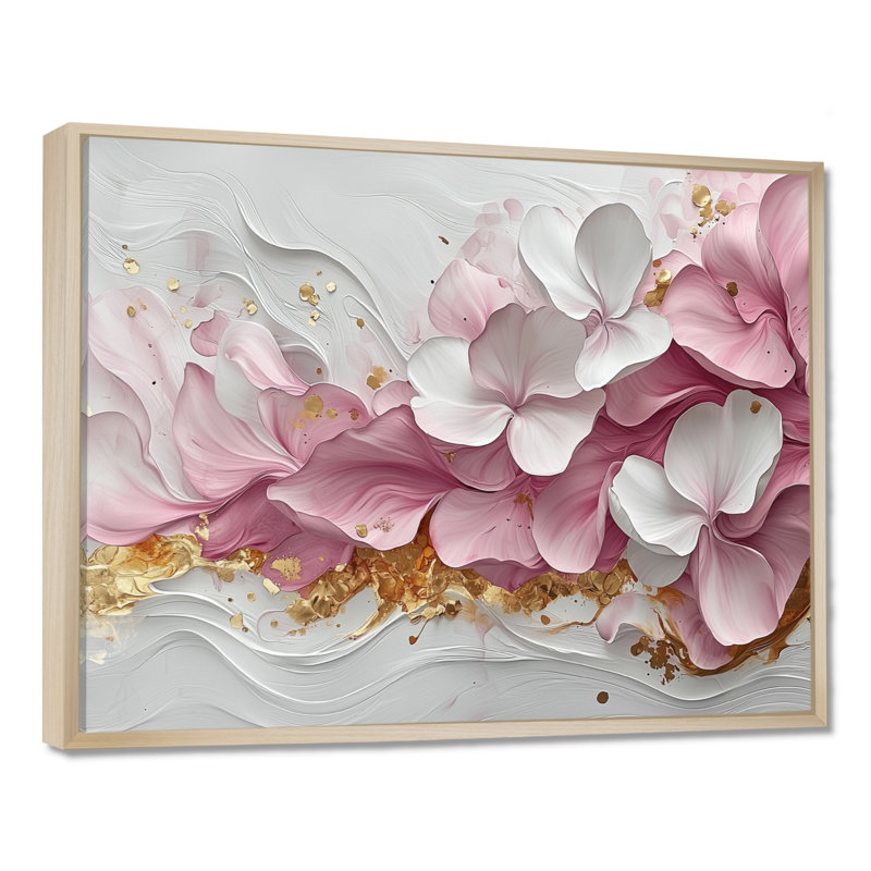 Amundson - Abstract Canvas Art Print, 12" H x 20" W, Floater Framed Print, Cream