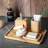 Handmade Bamboo Sink And Bathroom Accessory Set, Retro Style Set