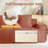 Modular 2 Seat L Shape Sectional Boneless Sofa Streamlined Design  With French Edge Piping, No Assembly Required, 3-Seat Sofa Couch With Throw Pillows And 1 Movable Ottoman, Velvet Fabric-782564609
