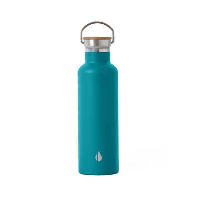 Bouteille d'eau isotherme à double paroi 25 oz avec couvercle en bambou Elemental Classic