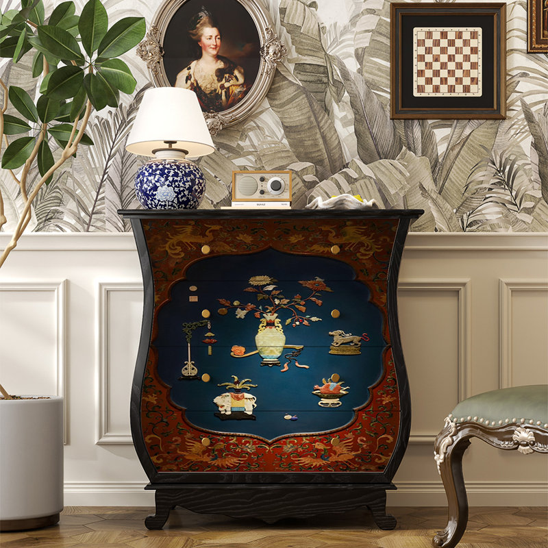 Armoire rétro à quatre tiroirs en forme de taille