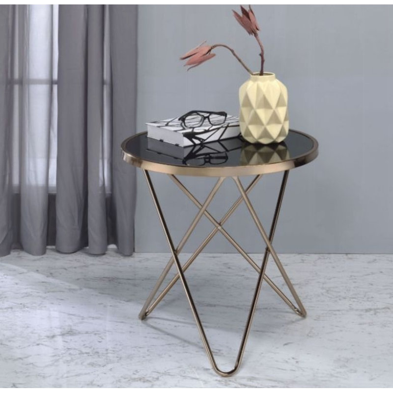 Table de bout Correena, Noir, noir, noir, noir, H 22 po x l 22 po x P 22 po