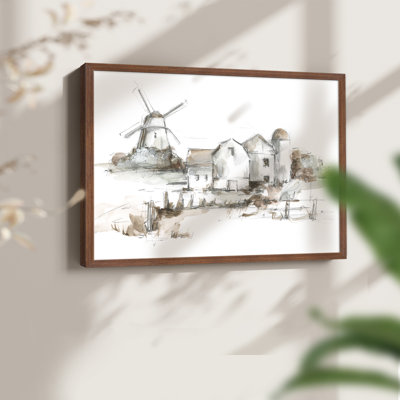 Old Mill Farm II -Framed Print - Restickable