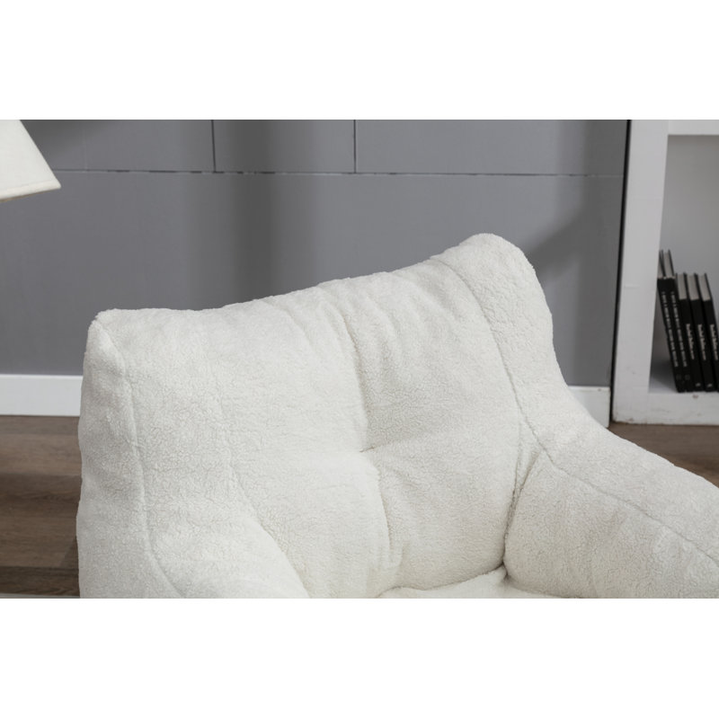 Shinese Upholstered Accent Chair, Ivory
