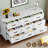 Rustic 9 Drawer Dresser Cabinet ,59''W Modern Table Storge Chest of Drawers Sideboard,Bar Cabinet with Metal Handle Pulls For Dining Room,Living Room,Bedroom-1381600920