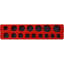 Ensemble organisateur de douilles magnétiques, support de douilles 6 pièces Comprend des plateaux de douilles métriques SAE de 1/4 po, 3/8 po et 1/2 po, peut contenir 141 pièces de douilles de taille standard et profonde (douille non incluse), rouge et bleu