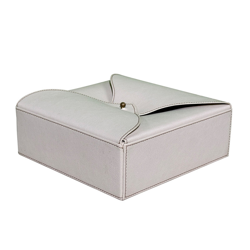 Leather Jewelry Box for Her, Ivory