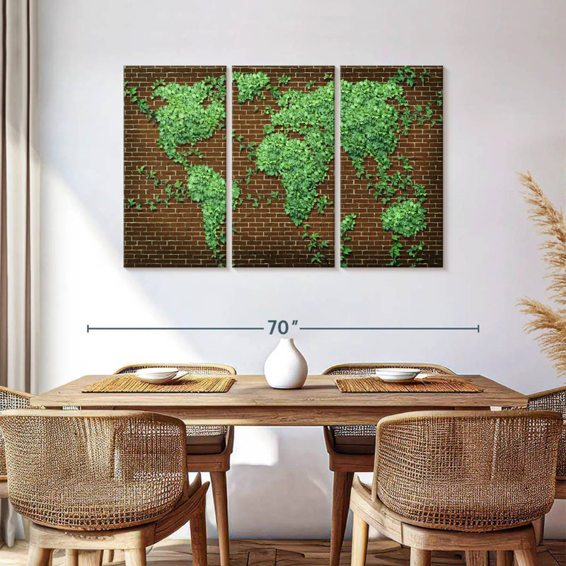 Aliaz Evergreen World Map, 36" H x 57" W