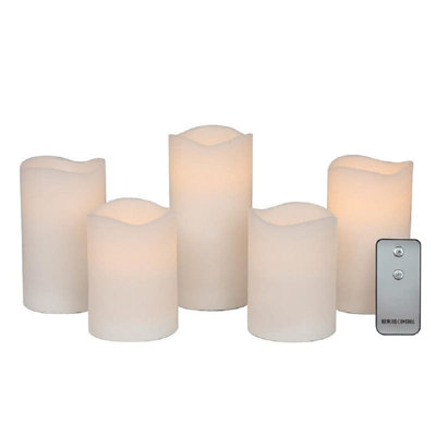 Ensemble de bougies pilier sans parfum