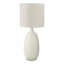 Lampe de table - H 26 po, ivoire et abat-jour crème, en résine crème