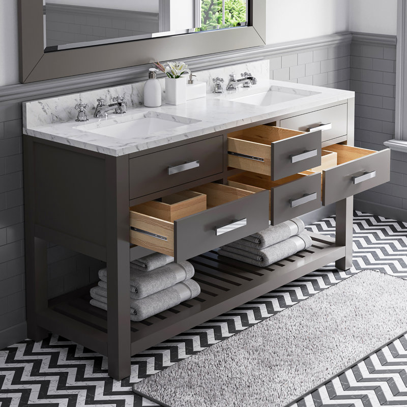 Madalyn Double Vanity, Cashmere Gray, 34'' H x 72'' W x 21.5'' D
