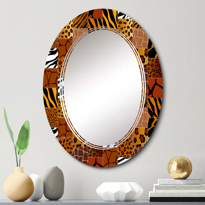Miroir mural Patchwork Textile, 30 po x 20 po