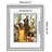 Silver Picture Frame With Decorative Inner Mat Accent - Shatter Resistant Glass And Easel Stand-109519296