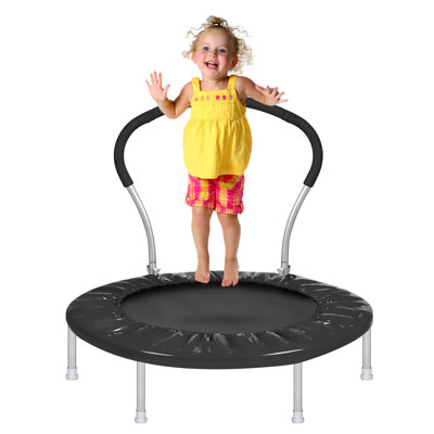 Sapphome Round Kid / Toddler Trampoline with Handlebar