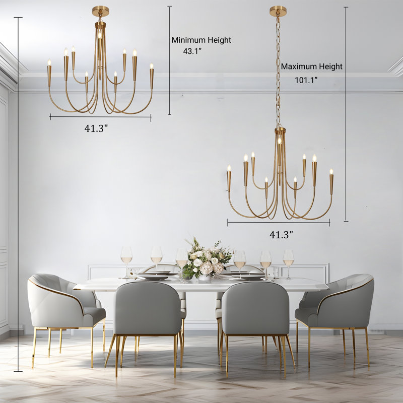 Otho 9 - Light Oversize 41in Candle Style Classic Chandelier  UL Certified