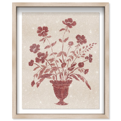 Blooming Vase Shadowbox Floral & Botanical Print by Oliver Gal, Black Frame, 16 x 20