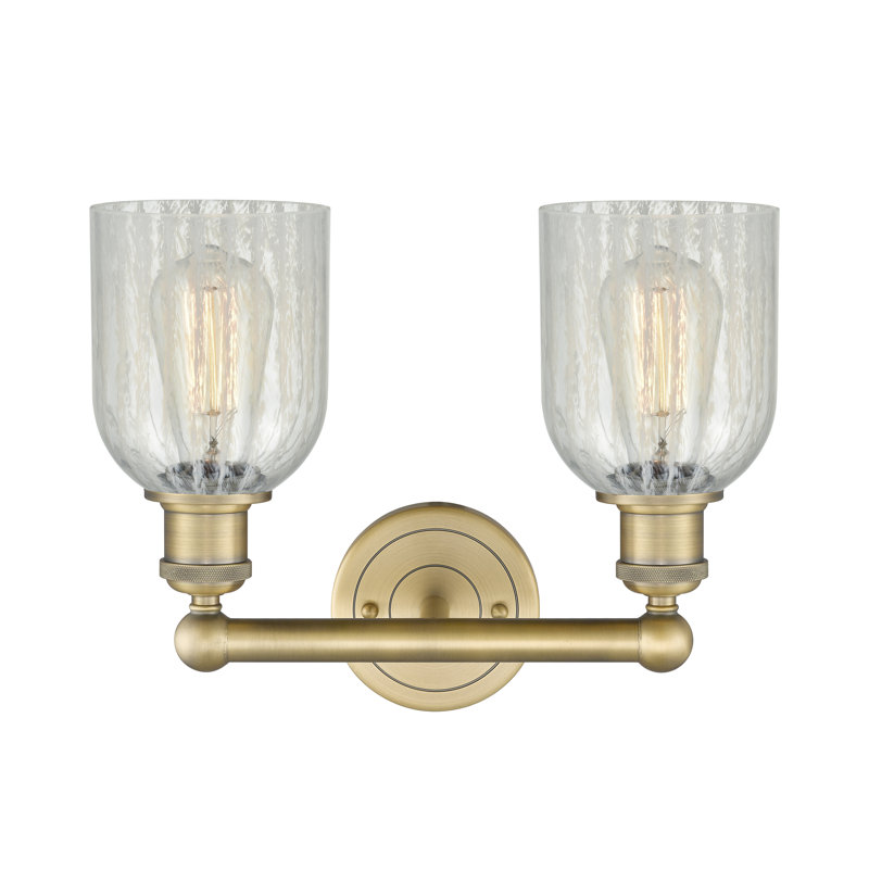 Reiko 2 - Light Dimmable Vanity Light, Mouchette, Brushed Brass