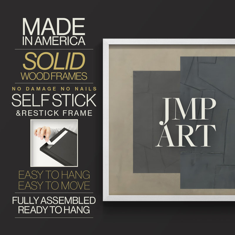«Soft Slate II», reproduction encadrée, H 8 po x l 10 po, Blanc
