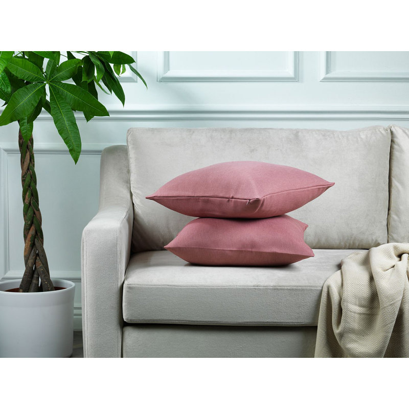Indoor / Outdoor Rectangular Lumbar Pillow Cover - 1 Pc, Pink, 30 x 50cm