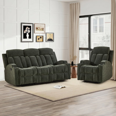 2-Piece Modern Manual Reclining Living Room Set