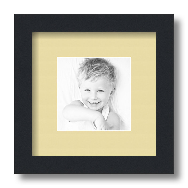 Cadre pour photo simple 5 "x 5" en bois mat, Bouton d'or