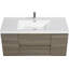 Meuble-lavabo flottant 48 po avec lavabo, meuble-lavabo mural moderne avec lavabo en résine et tiroirs à fermeture en douceur 48 po-3444013-3444017