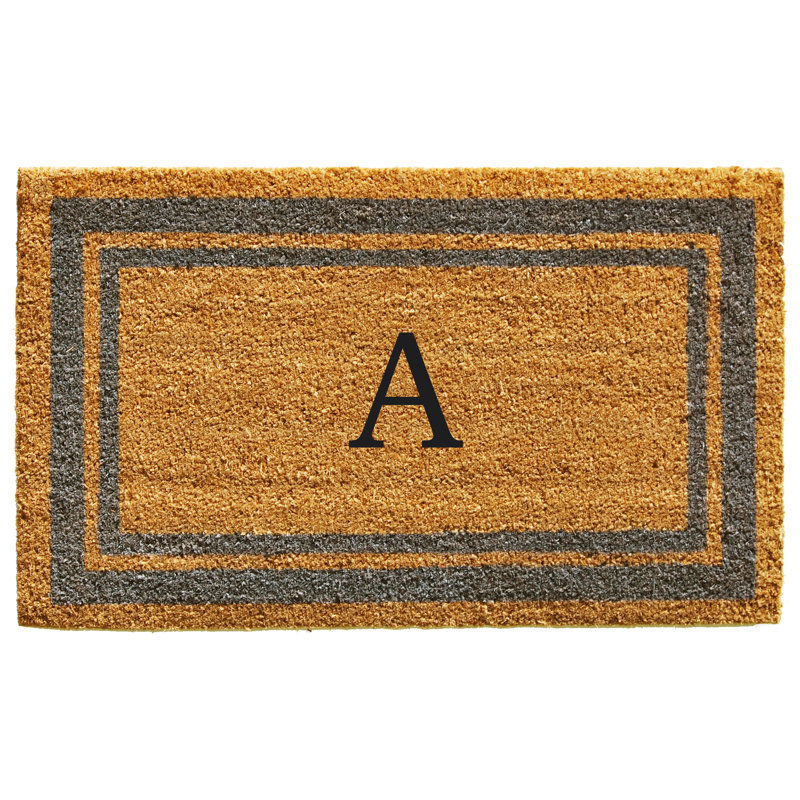 Tapis d'entrée antidérapant Stortz, Pervenche / jaune, A, Rectangle 1 pi 6 po x 2 pi 6 po