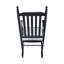 Chaise berçante en bois noir sans passe-partout