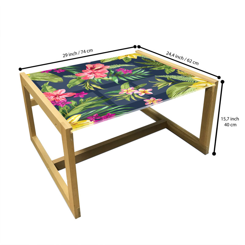 Jaeya Trestle Coffee Table, 40cm H x 74cm W x 62cm D