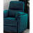 Power Glider Recliner W/ Swivel Curved Arms Pillow Fill Swivel Chair Contemporary Dark Teal Primary Living Room-739899480