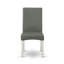 L'ensemble 3 pièces de table et chaises de cuisine comprend une table de salle à manger rectangulaire avec rallonge papillon et 2 chaises Parsons en tissu gris, 32 x 54 pouces, lin blanc-1144581401-1144581414-1144581400