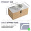Meuble-lavabo 36 po avec lavabo d'art en céramique et dalle de pierre artificielle, porte à fermeture en douceur