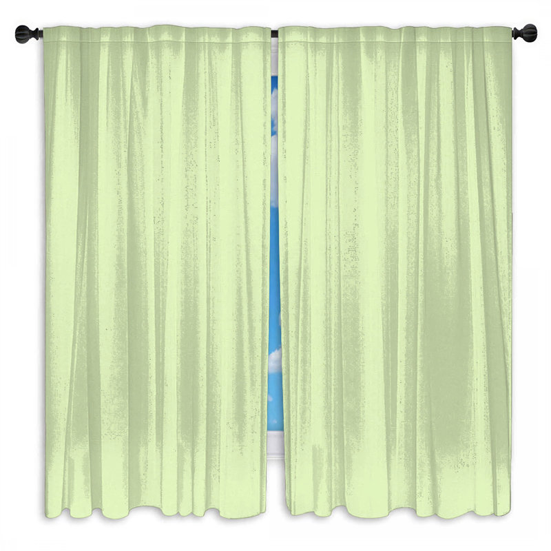 Rideaux de fenêtre de couleur vert clair uni et obscurcissant - 2 panneaux, 40 po x 80 po - 2 panneaux, Transparent