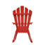 Chaise Adirondack inclinable inclinable en bois pour l'extérieur, rouge