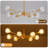  Modern 9-Light Sputnik Chandelier Light with Crystal Glass Shades for Dining Room or Living Room-626238991