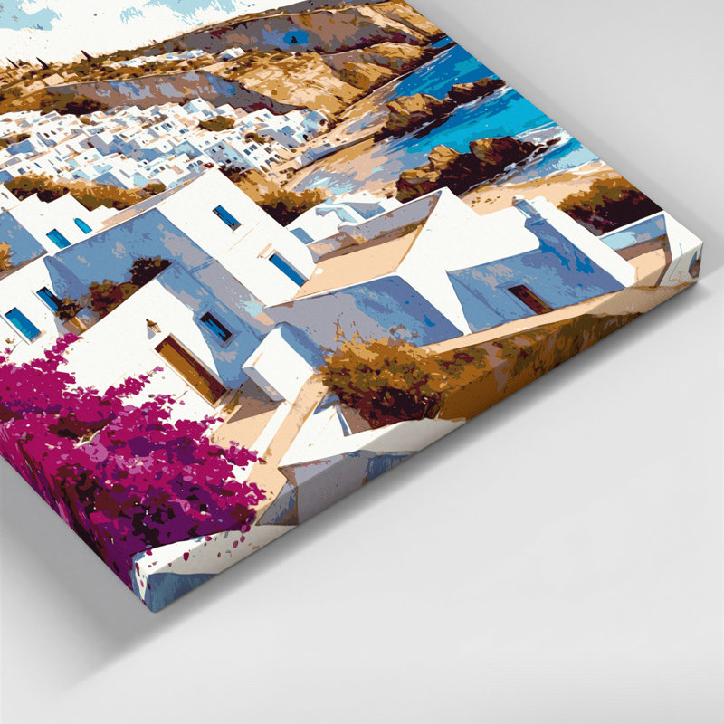Cities Ibiza Spain Grey Canvas Wall Art, 11" H x 14" W
