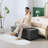 44 Inches Storage Ottoman Bench with Lid, Legs, Foot Rest, Grey
