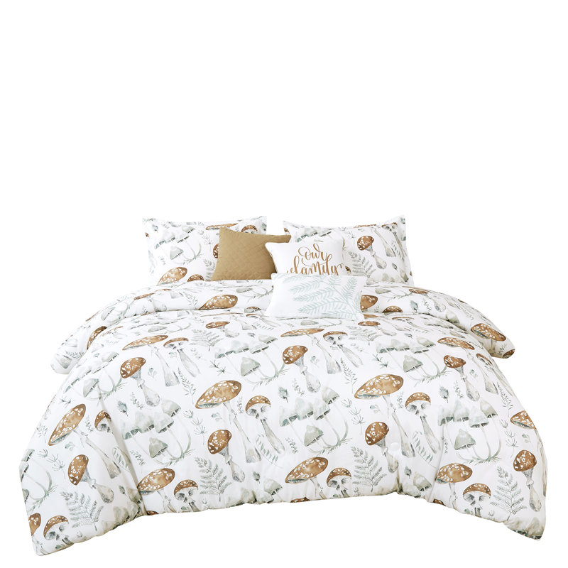 Michiko 6 Piece Comforter Set, King Comforter + 4 Additional Pieces Included