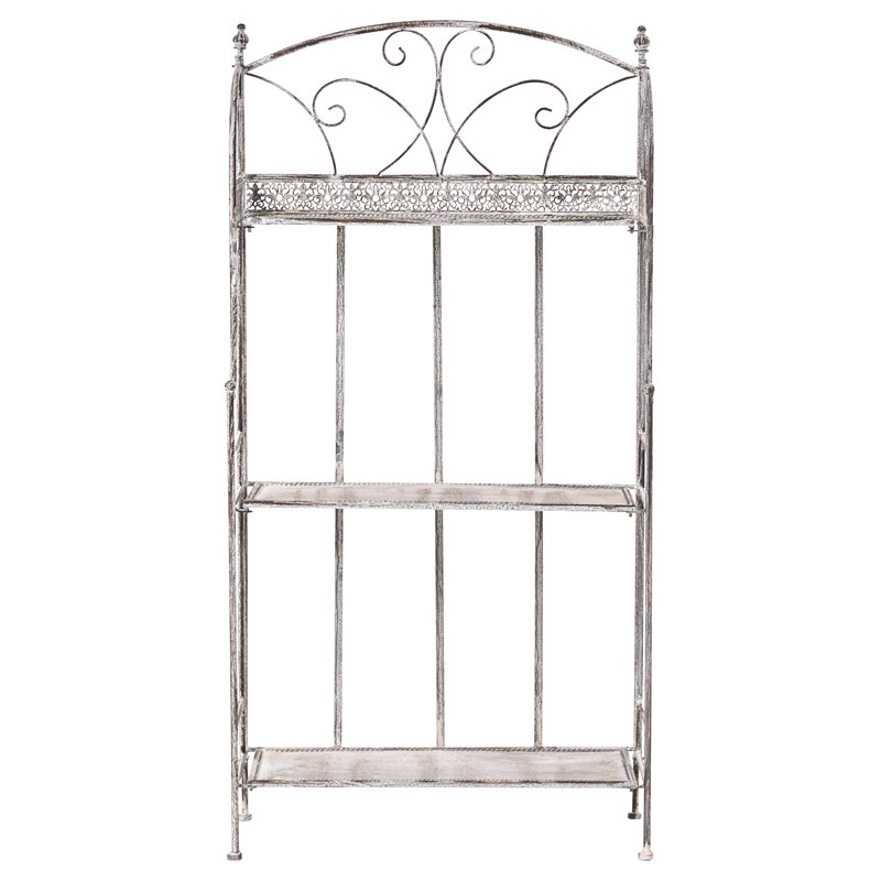 60cm W Iron Shelving Unit, Grey