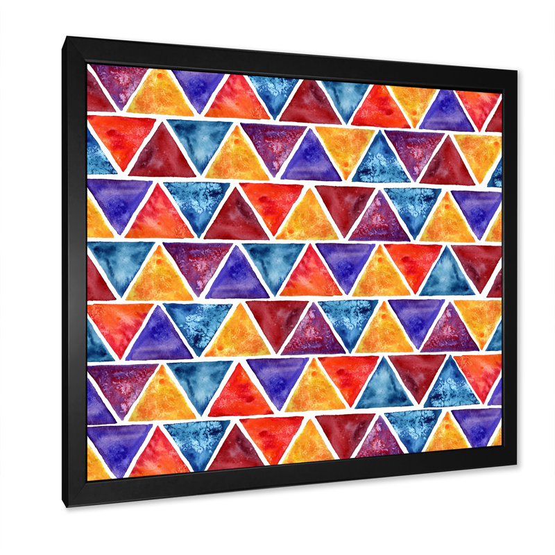 Œuvre d'art sur toile à motif abstrait coloré, Impression noire sur toile encadrée, H 16 po x l 16 po x P 1 po