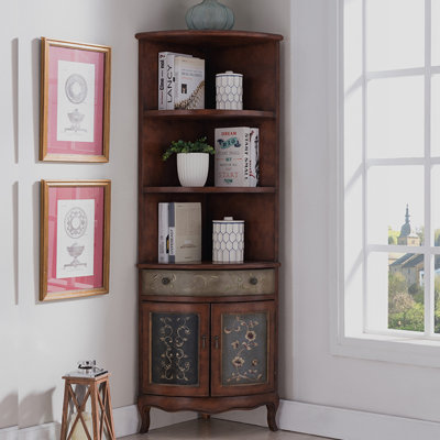 American-style Painted Solid Wood Display Cabinet